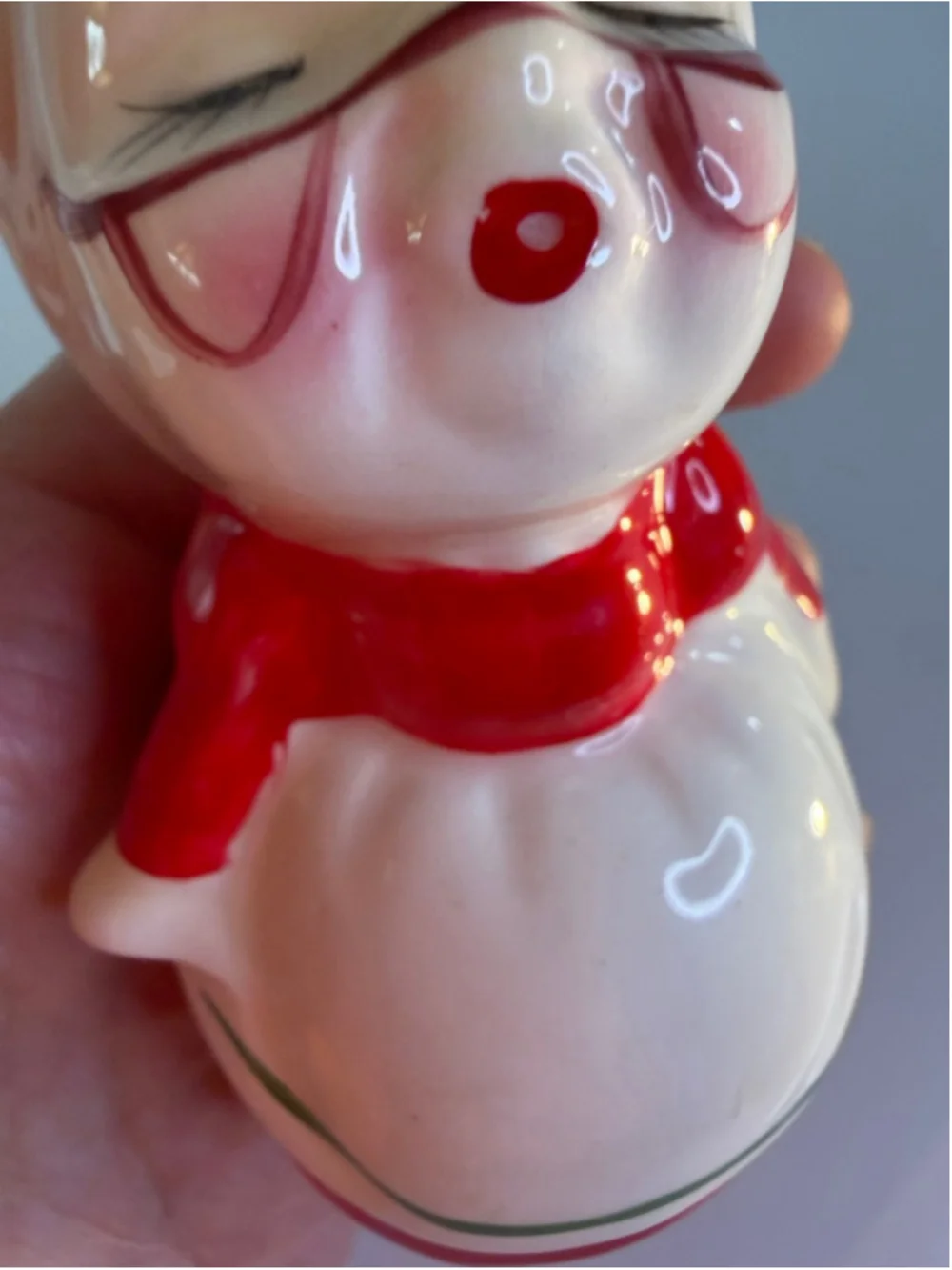 Vintage Mr and Mrs Santa Claus as ceramic salt and pepper shakers